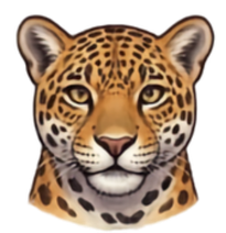So. American Jaguar cartoon head shot