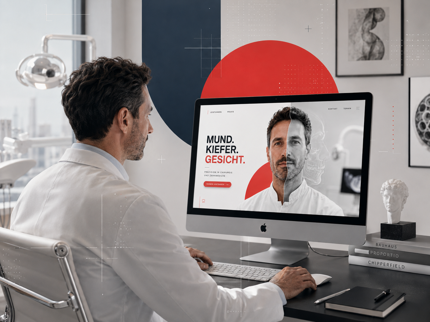 Konzeptentwurf einer Praxis-Website für Mund-, Kiefer- und Gesichtschirurgie — Webdesign für Ärzte von MARKSEN
