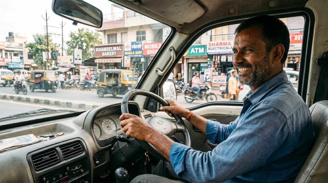 Driver at work