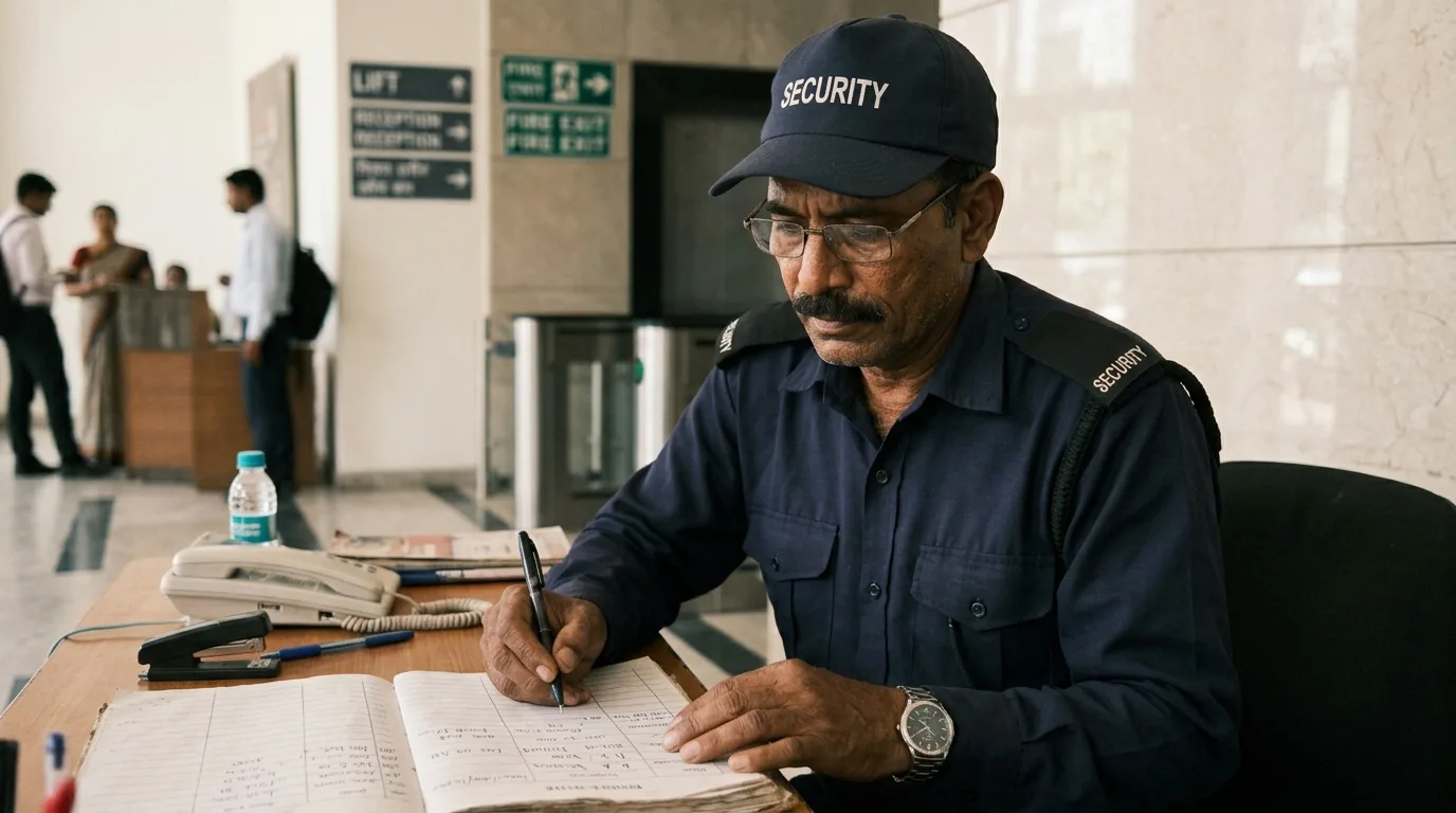security guard at work