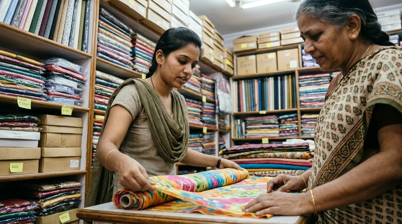 retail professional at work in a apparel shop