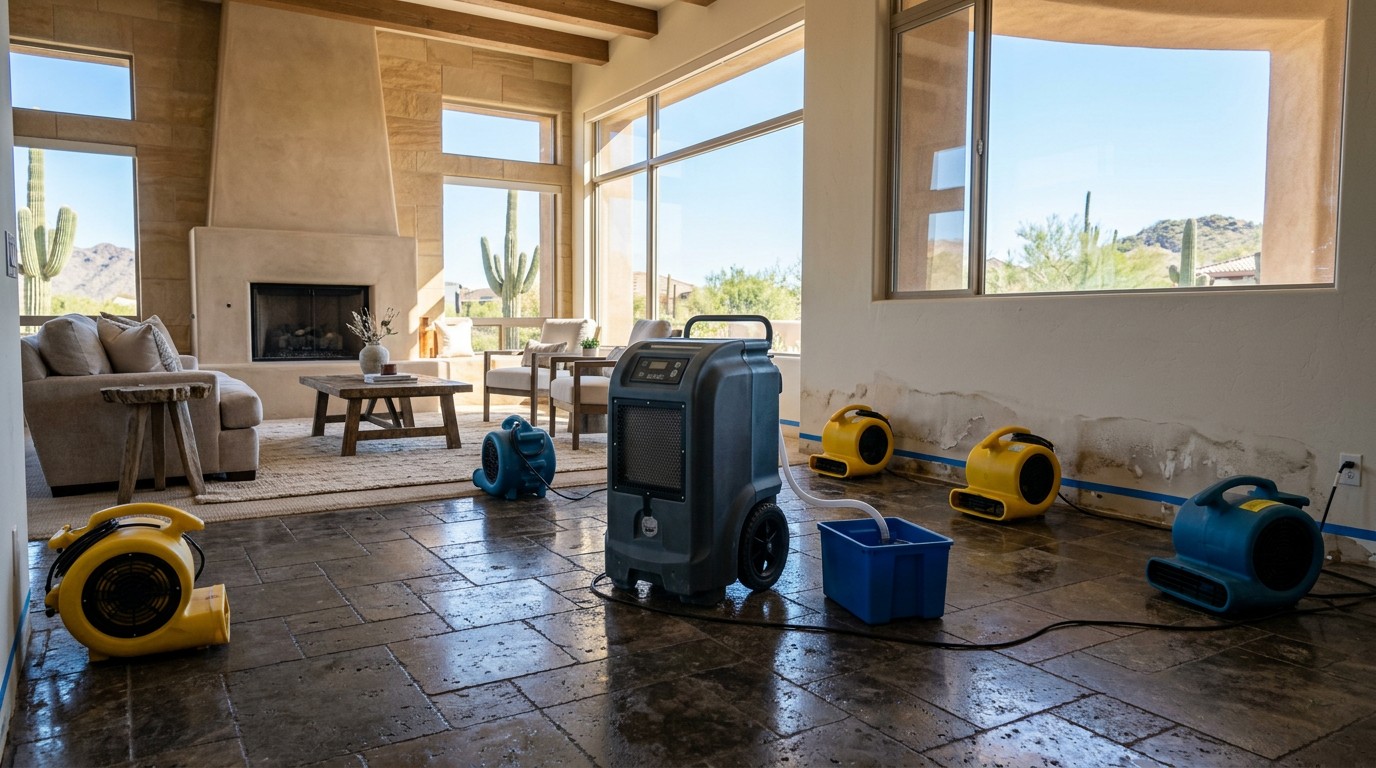 How Do Professionals Dry Out a House After Water Damage in Scottsdale, AZ?