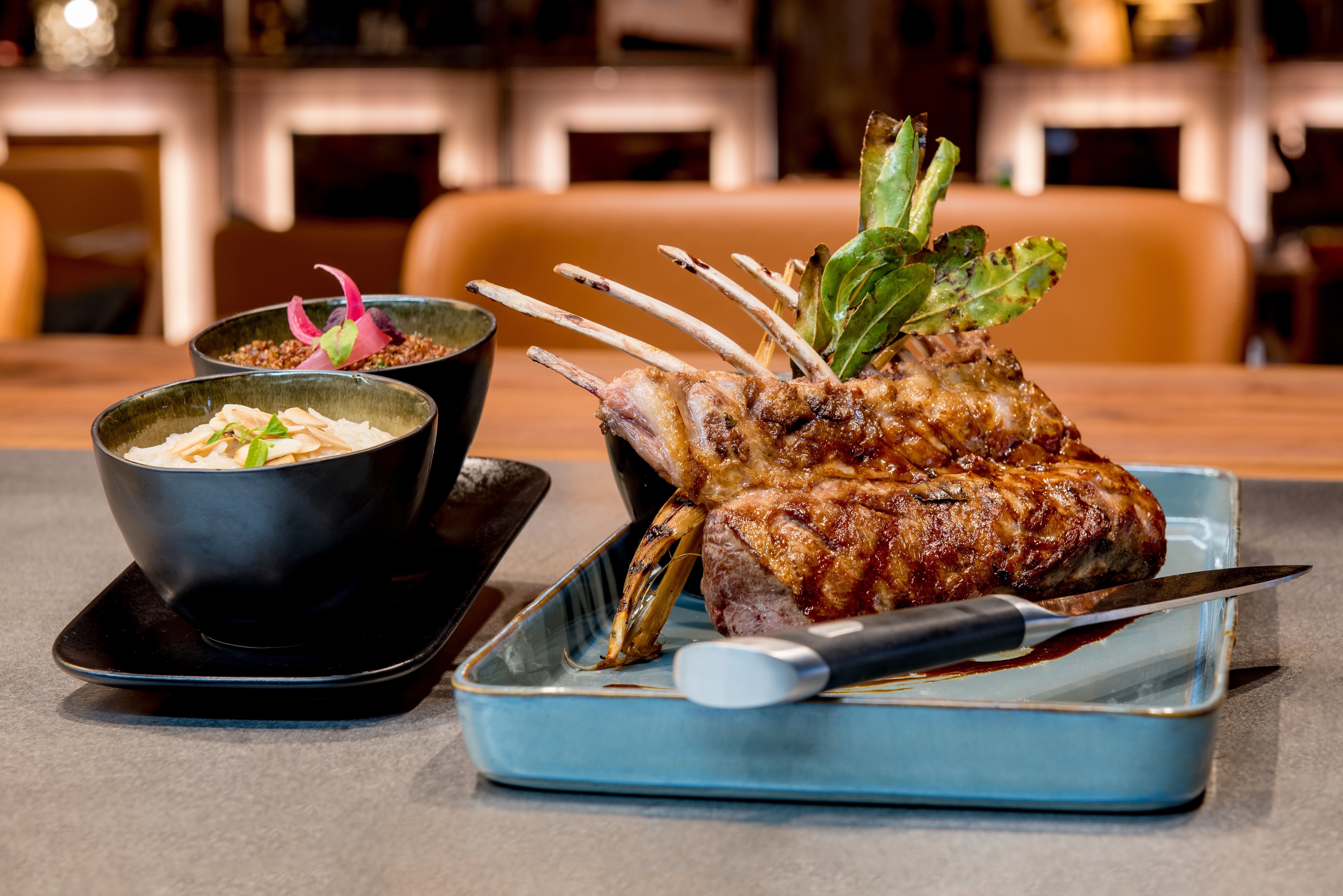 Rack of lamb, Alps in Winter