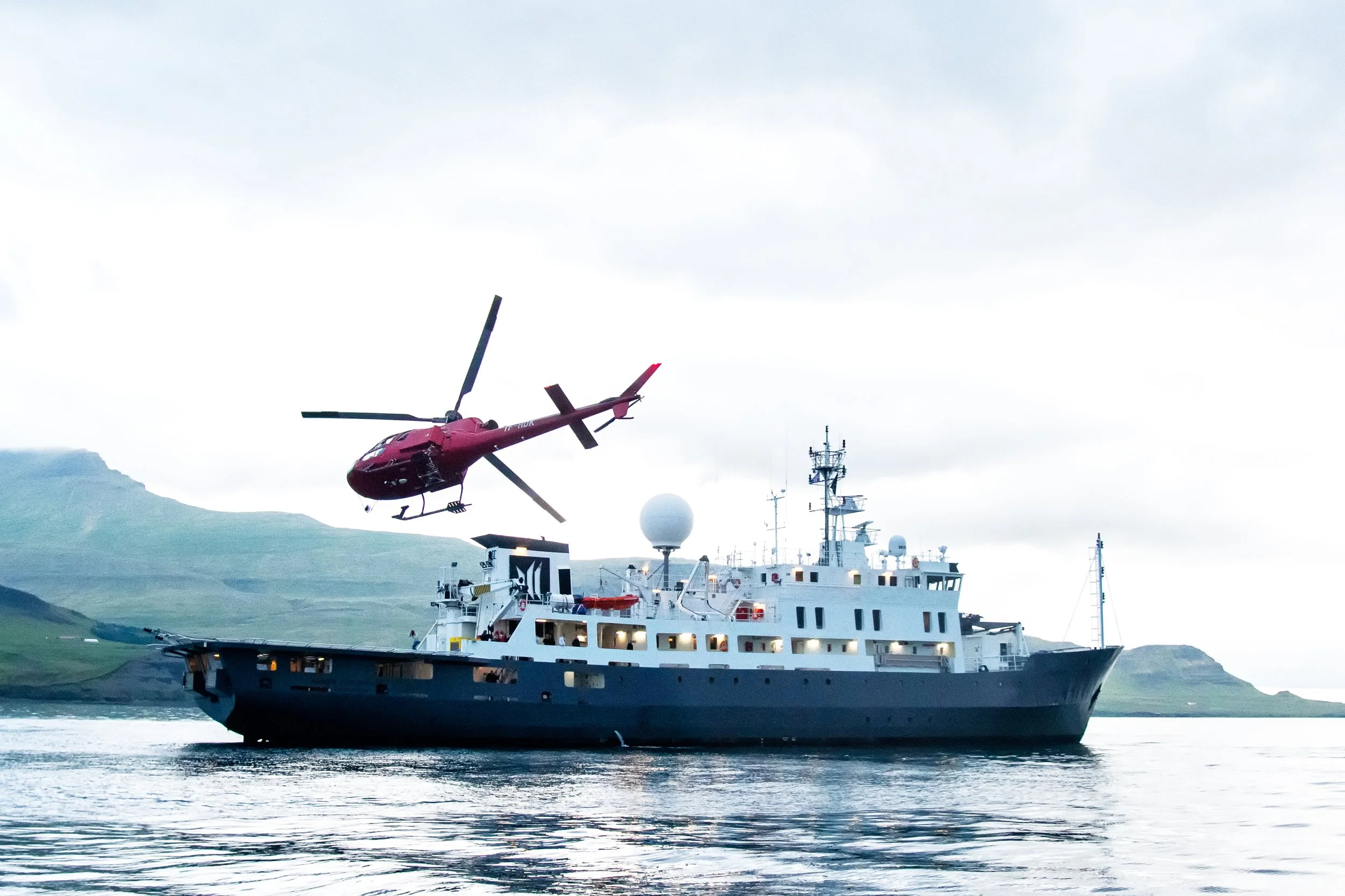 The Nansen Explorer is a super yacht that can be chartered through EYOT for a more personalized expedition to Antarctica that combines it with heli-skiing. The New Frontier