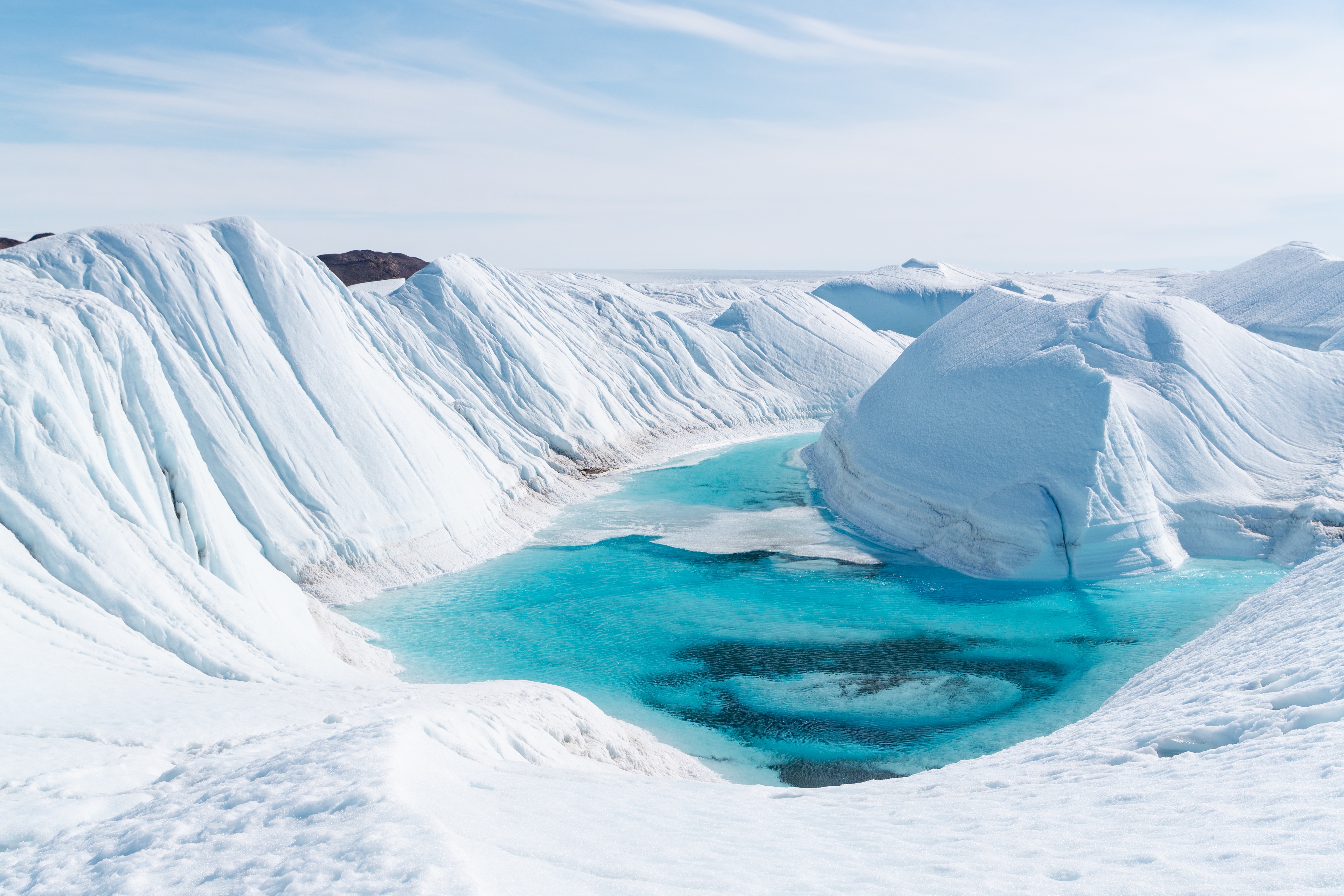 Antarctica White Desert blue rivers
