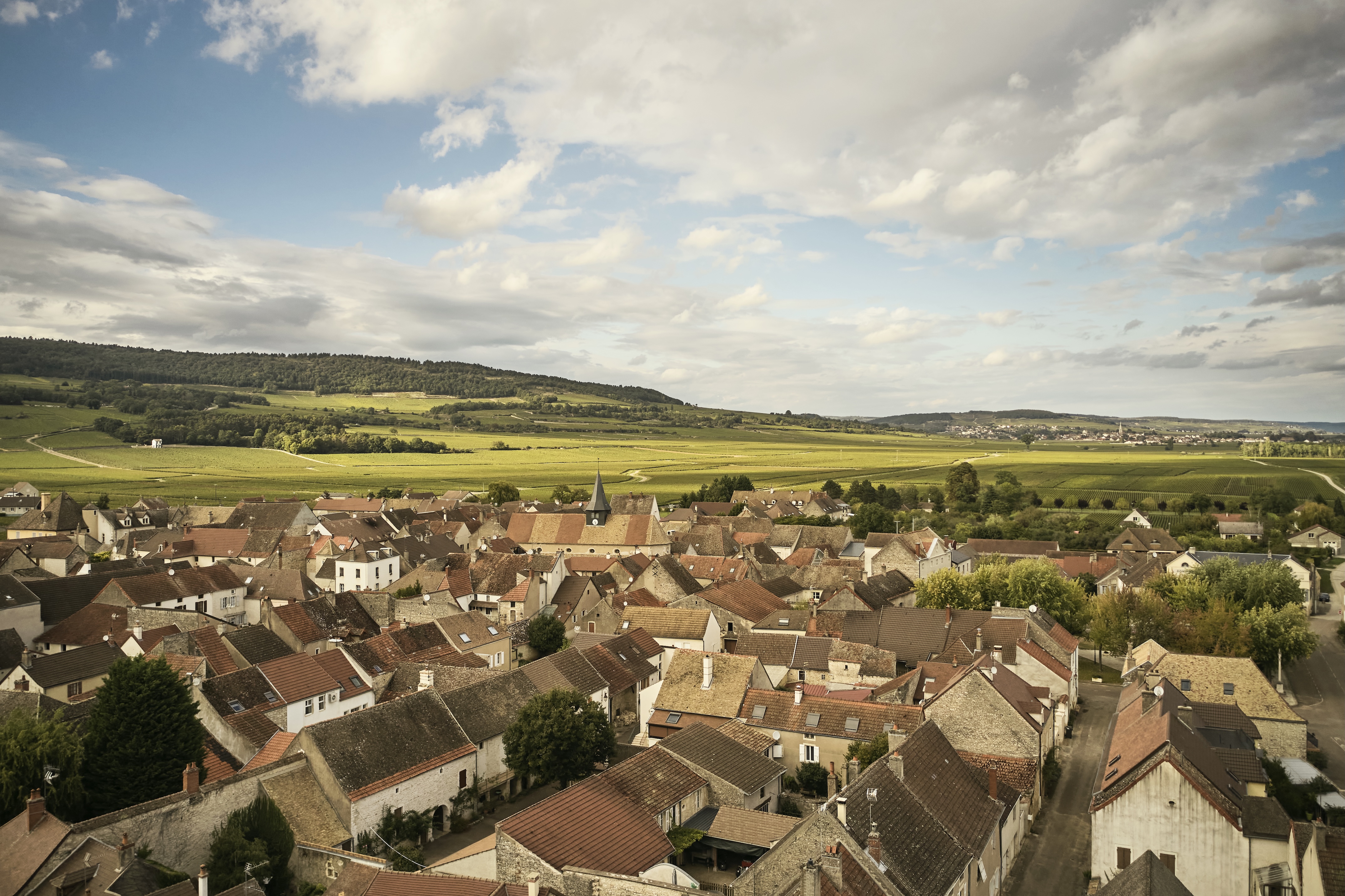 Puligny Village in the Burgundy region of the French countryside.