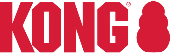 KONG brand logo in bold, red and black outlined letters.