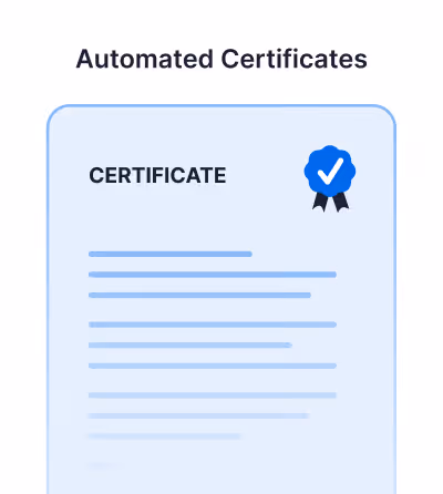 Automated digital certificate generation feature for event participants and attendees.