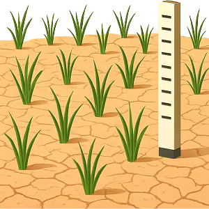 Dry rice field