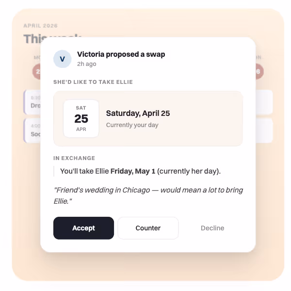 Calendar mockup