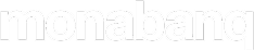 Logo blanc de monabanq sur fond transparent.