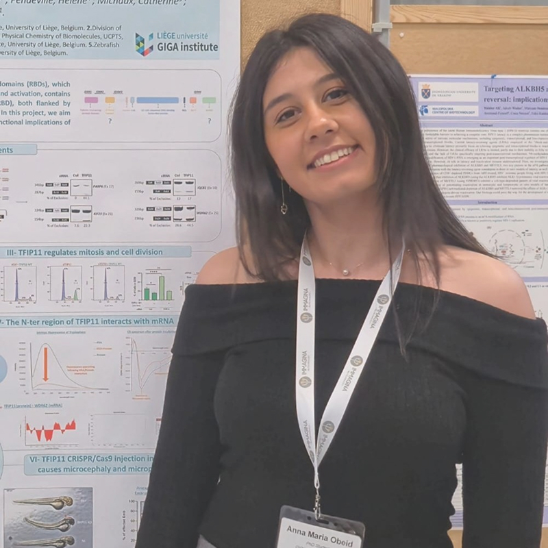 Portrait of Anna-Maria Obeid, FRIA-FNRS PhD fellow at Mage Laboratory in Liège, Belgium.