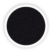 Círculo negro texturizado dentro de un círculo blanco y borde negro grueso.