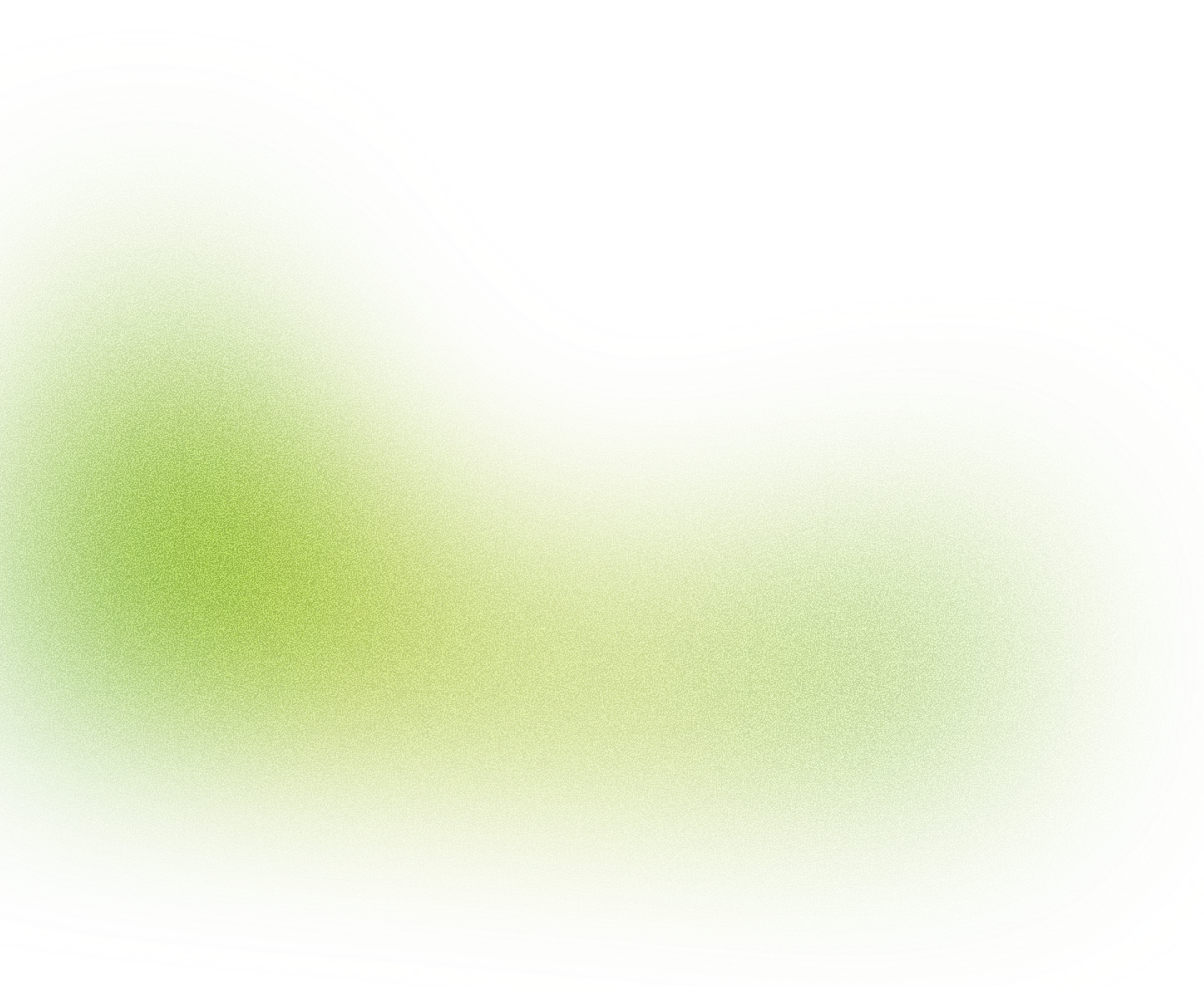 Green abstract organic shape with soft gradient and curved edges on a transparent background.