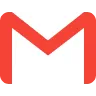 Gmail-Symbol mit rotem M auf weißem Hintergrund.