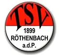 Vereinswappen des TSV Röthenbach a.d.P. in rot und weiß mit der Jahreszahl 1899.