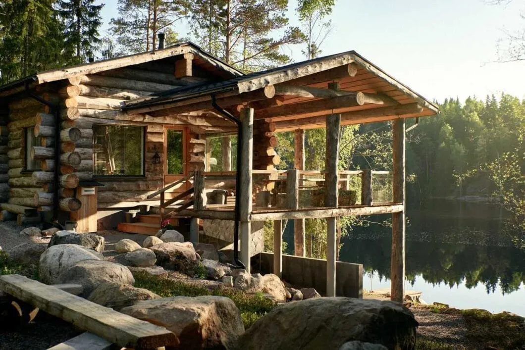 5 days in Nuuksio. Lakeside cabin, reindeer, huskies, sauna and fire dinner. Best for families, couples and private groups.