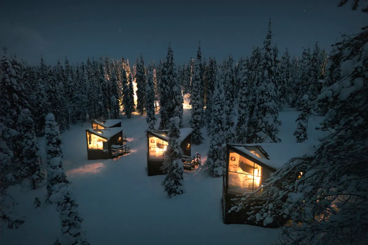 6 days in Levi, Finnish Lapland. Reindeer, sauna, aurora chase, Rovaniemi, snowmobiles and huskies. For private winter groups.