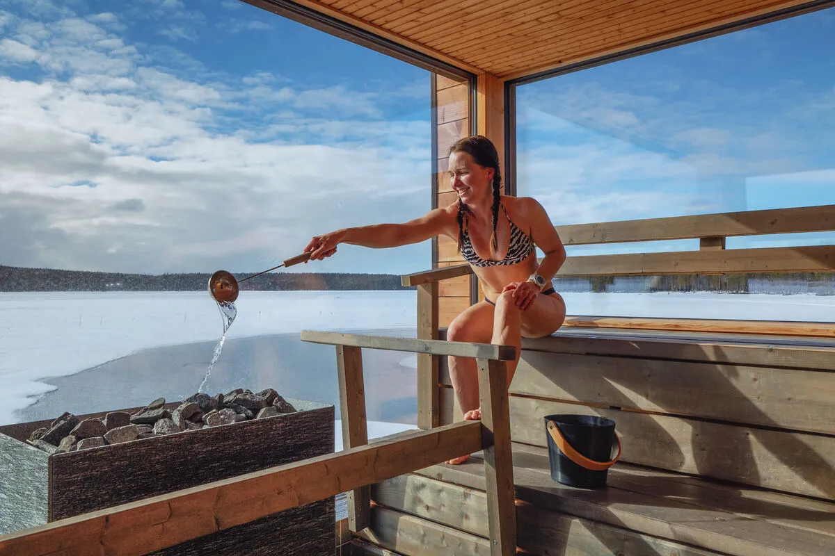 A private winter day in Levi combining guided ice fishing, a fireside fish lunch and a traditional smoke sauna. Door-to-door transport with your private driver-guide keeps the five-to-six-hour programme relaxed, with an optional ice dip when conditions allow.