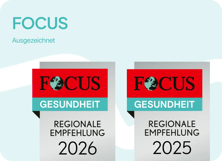 FOCUS Gesundheit Auszeichnung für PD Dr. Carsten Schrader als regional empfohlener Gastroenterologe 2025 in Kiel.