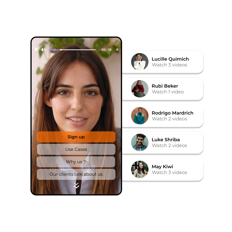 Vendeo's Interactive video pop-up - inform quickly