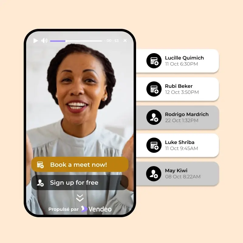 Interactive video for scheduled customer meetings