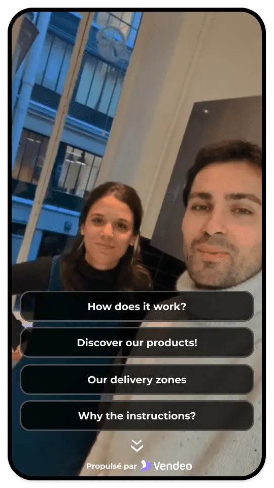 Example of an interactive video pop-up for Branding