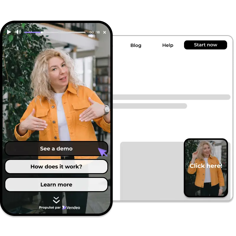 Vendeo Video pop-up on page
