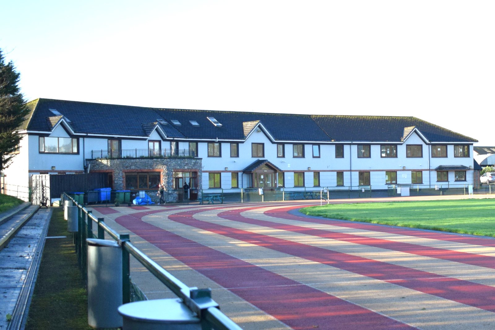 An Riocht Sports and Leisure Centre building beside the running track