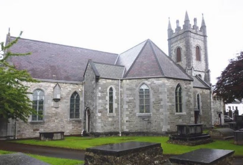 St John's Church on Ashe Street, Tralee, with its stone tower and graveyard