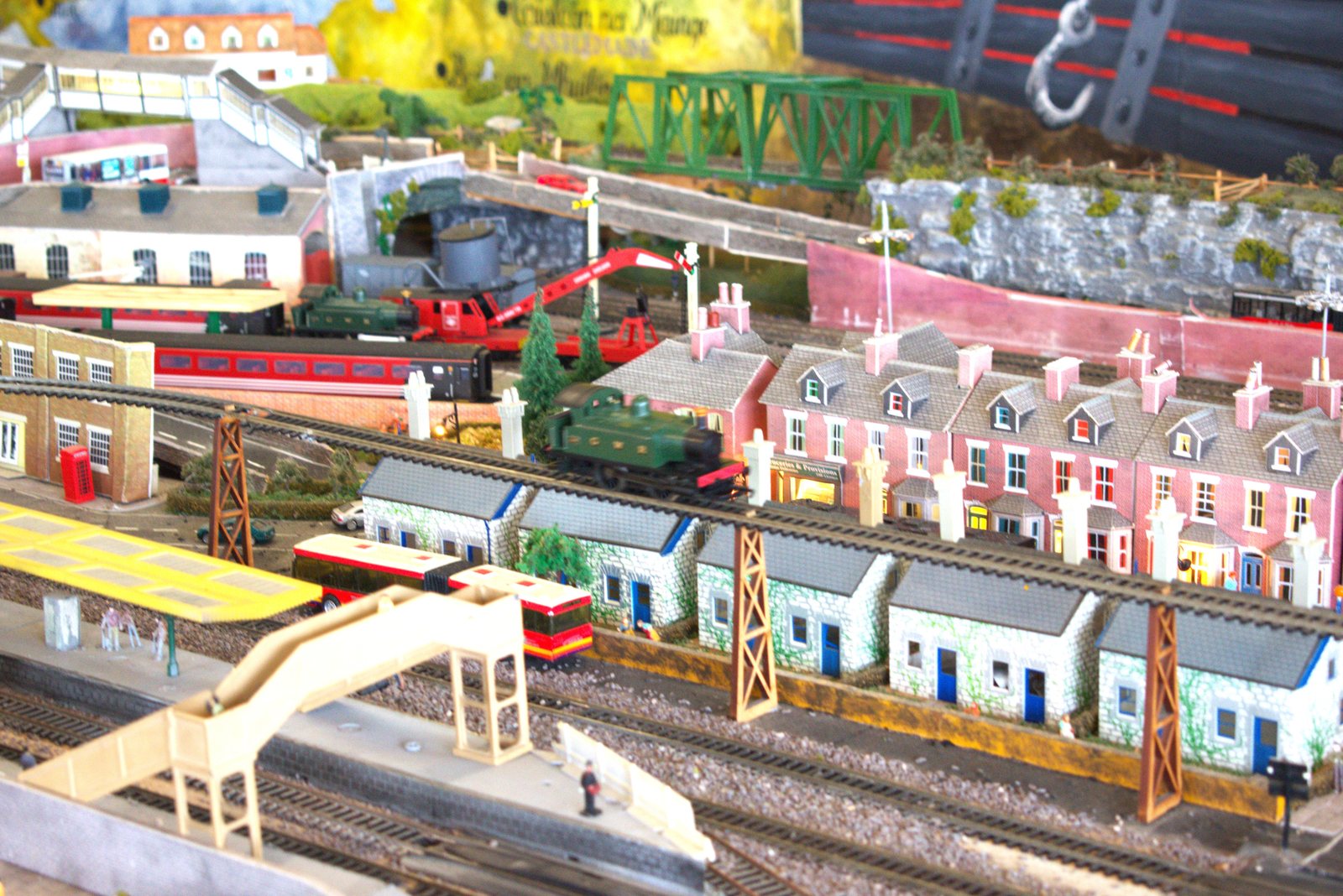 Detailed model railway layout