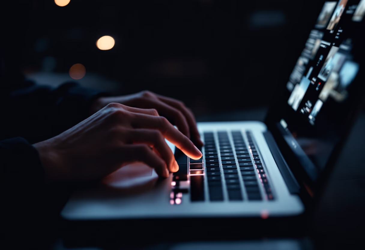 image of users browsing property listings on a laptop (for a real estate tech)