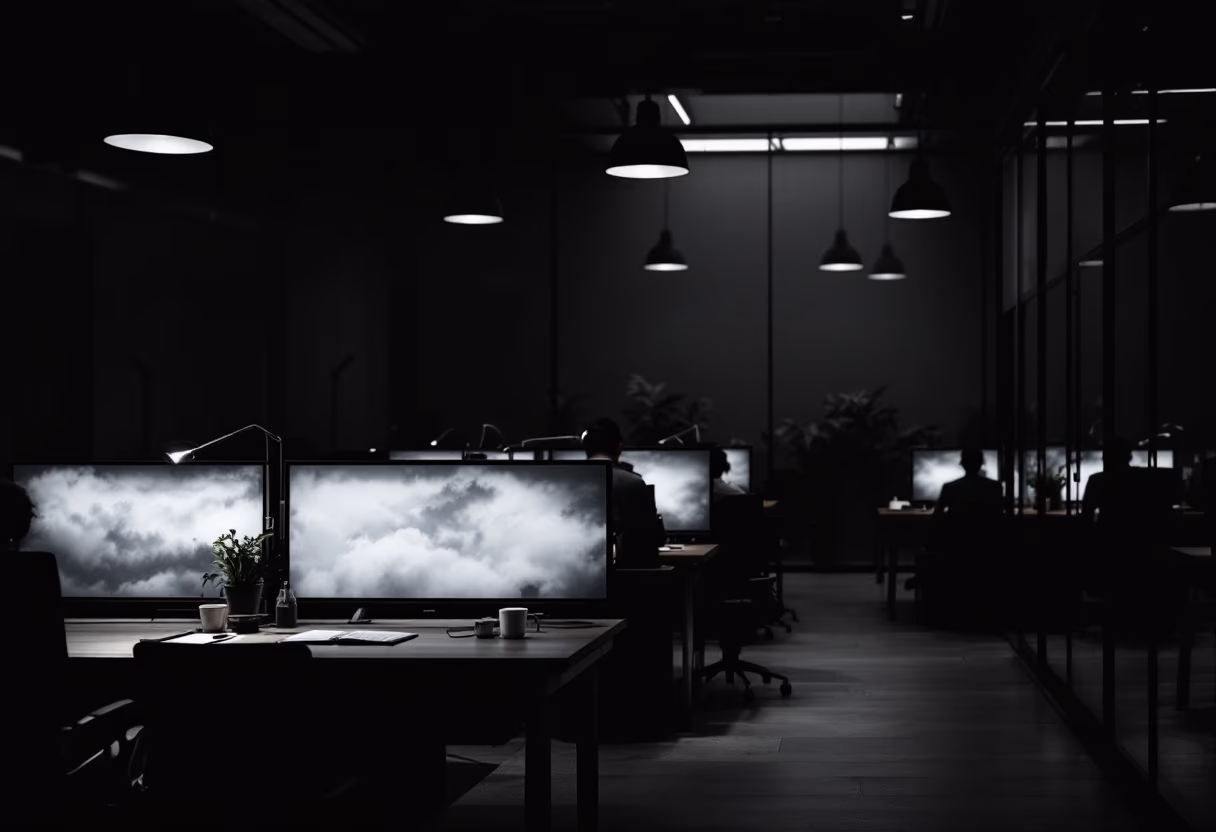 background image of open office space (for a nonprofit & charity)