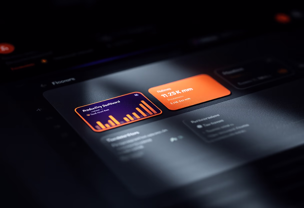 [interface] image of a dashboard interface (for a productivity tools business)