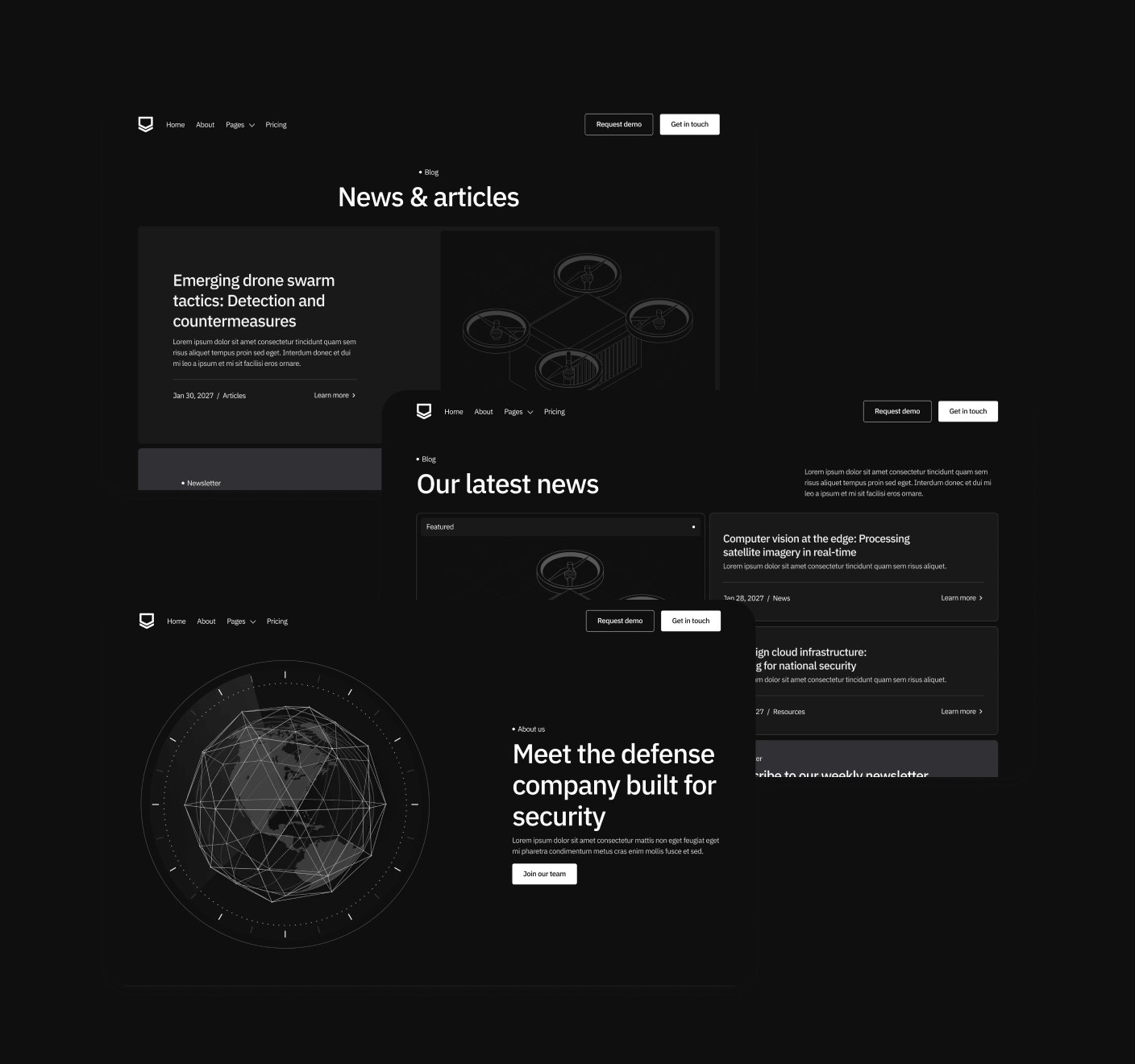 Defenseflow 32 Sections Defense Platform Webflow Template