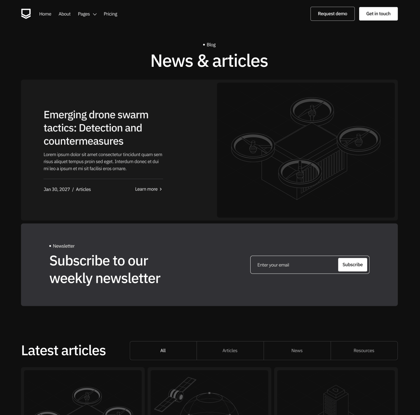 Defenseflow Blog V2 Main Page Defense Platform Webflow Template