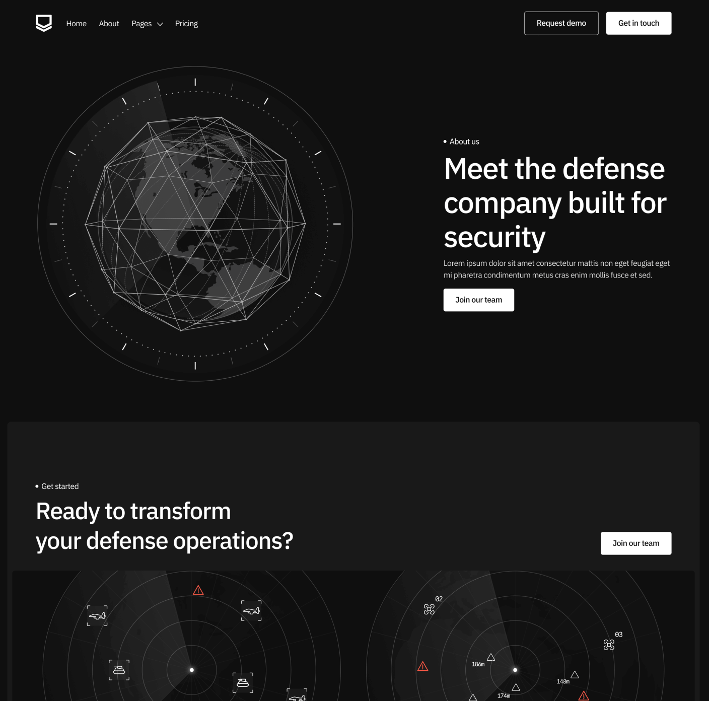 Defenseflow About Main Page Defense Platform Webflow Template