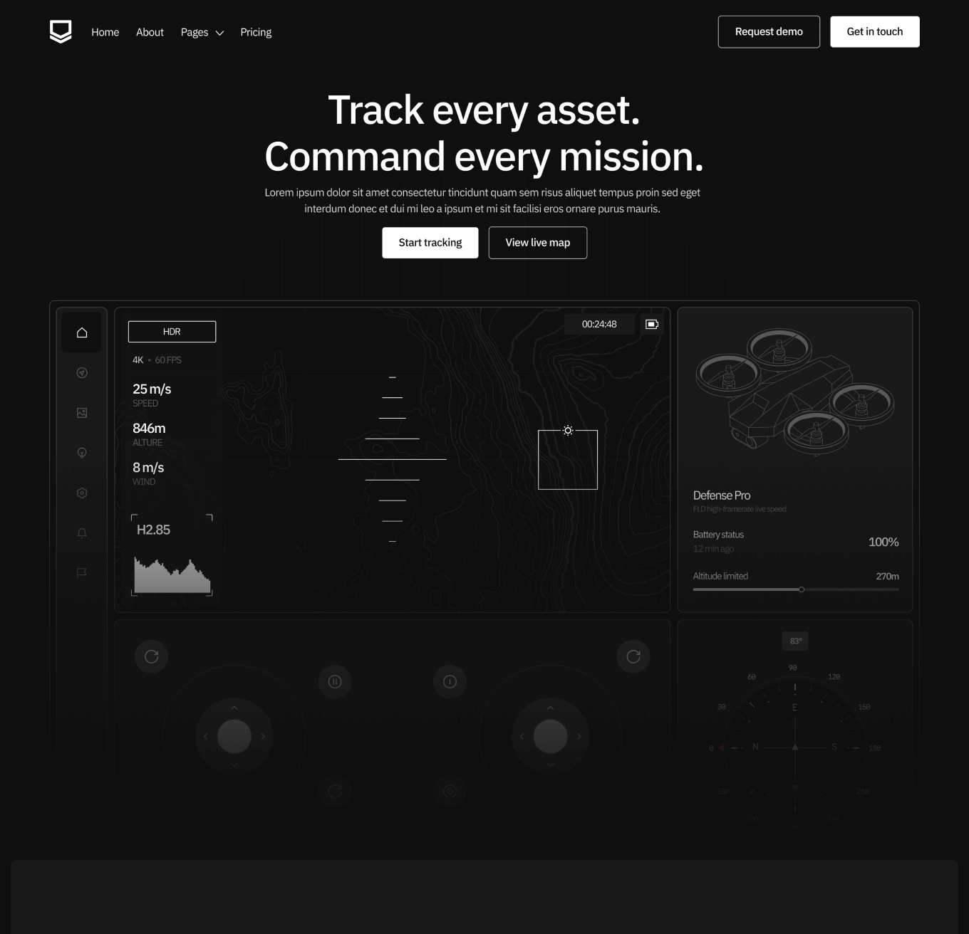 Defenseflow Home V3 Hero Page Defense Platform Webflow Template