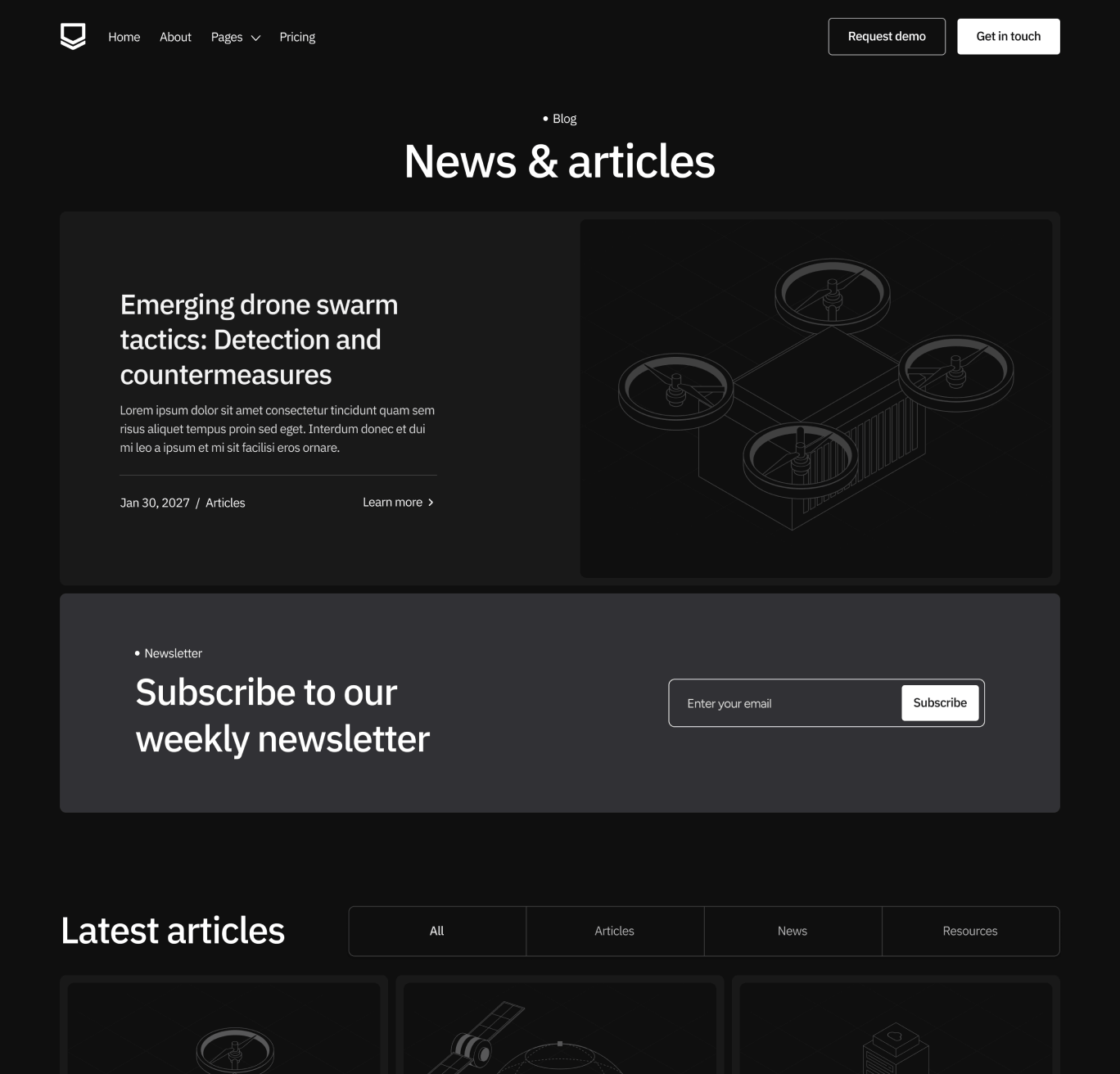 Defenseflow Blog V2 Hero Page Defense Platform Webflow Template
