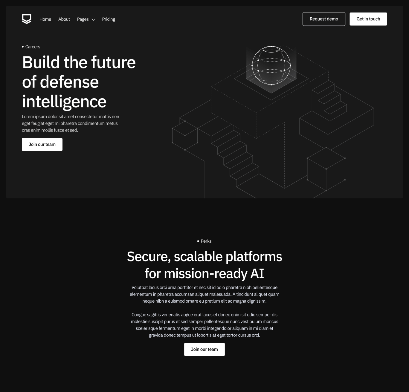 Defenseflow Careers Hero Page Defense Platform Webflow Template