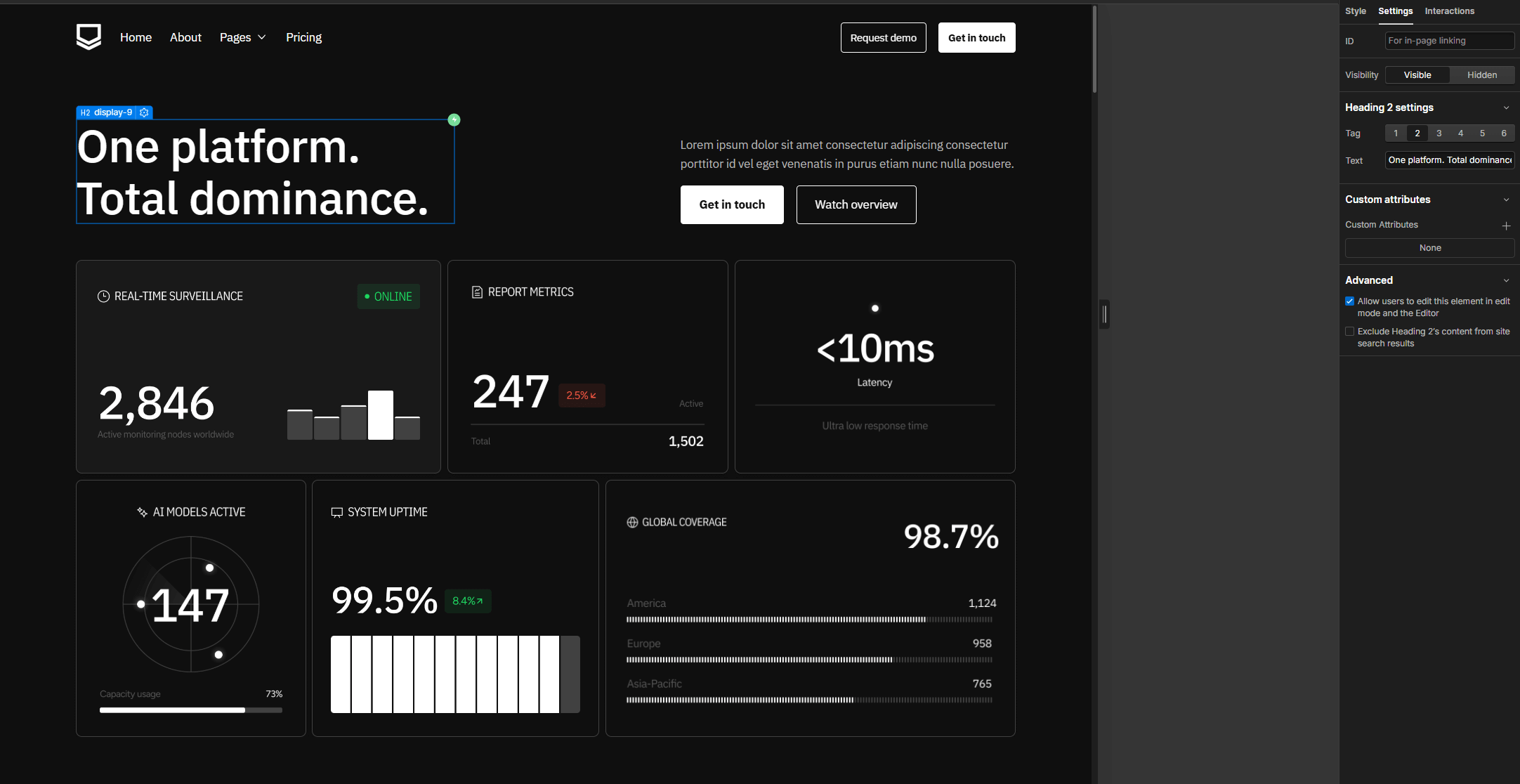 Defenseflow Webflow Template And Ui Kit Static Content Brix Template
