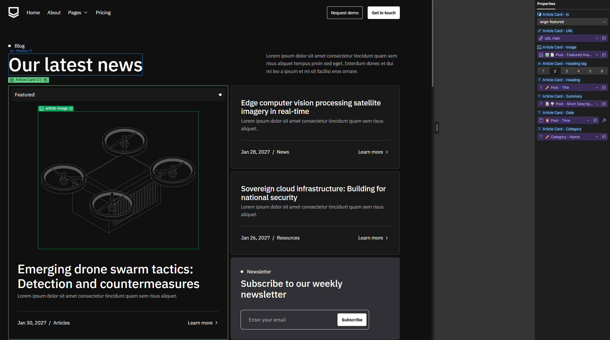 Defenseflow Webflow Template And Ui Kit Cms Content Brix Template