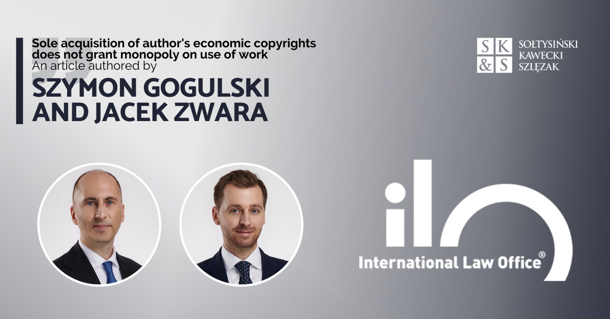 Sole acquisition of author's economic copyrights does not grant monopoly on use of work