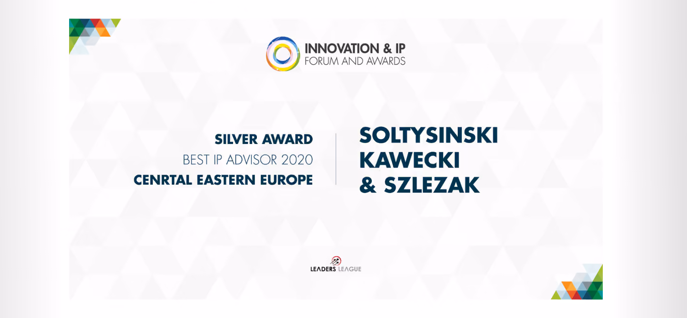 SK&S awarded the title of Best IP Advisor in Central and Eastern Europe - Innovation & IP Forum and Awards 2020