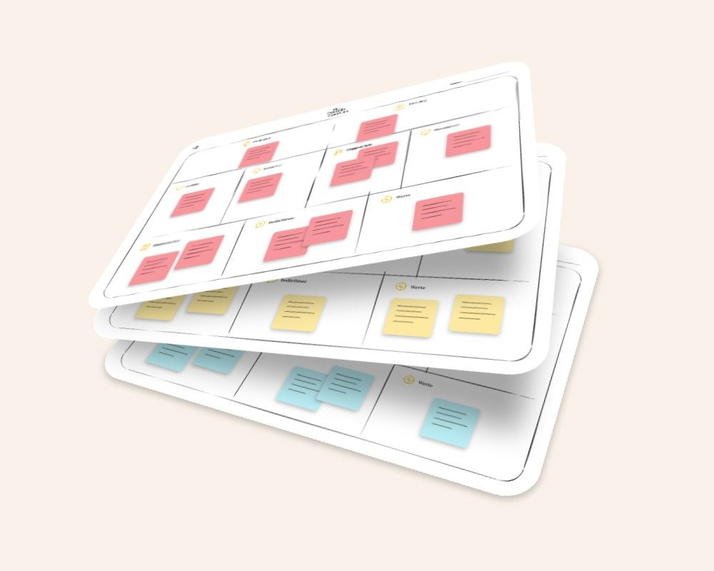Family Canvas einzelner Familienmitglieder übereinander