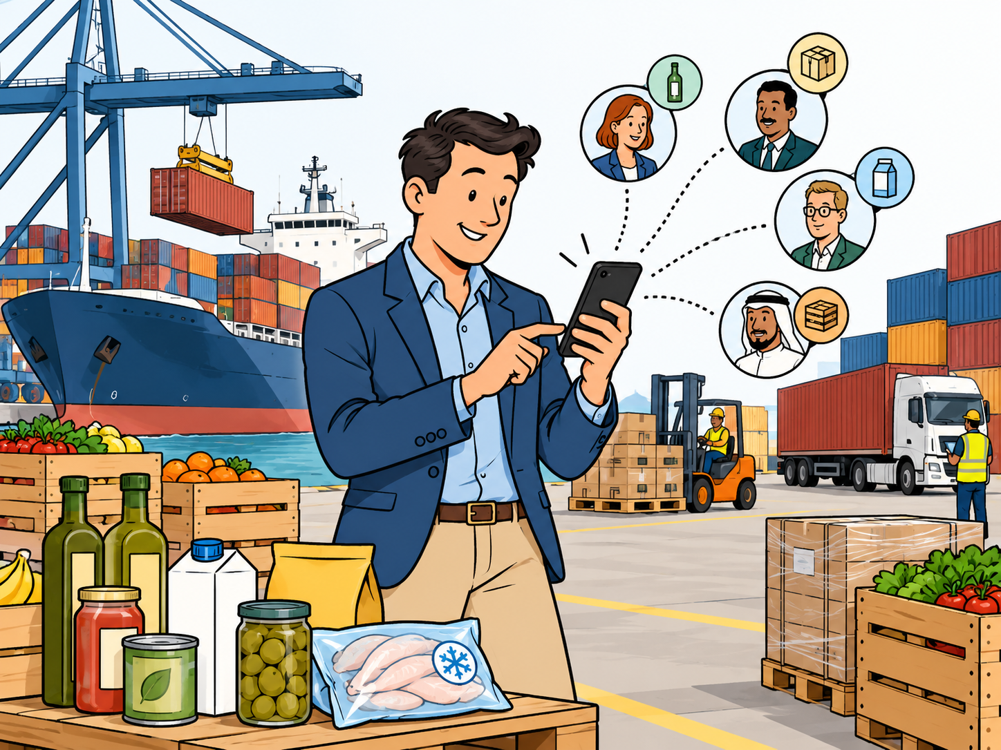 Orders being loaded onto a truck, generated from past trade show contacts