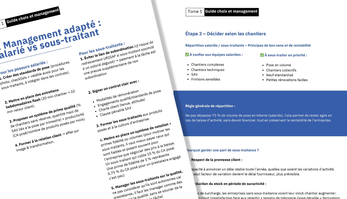 Bannière livre blanc Poseurs salariés ou sous-traitants ?
