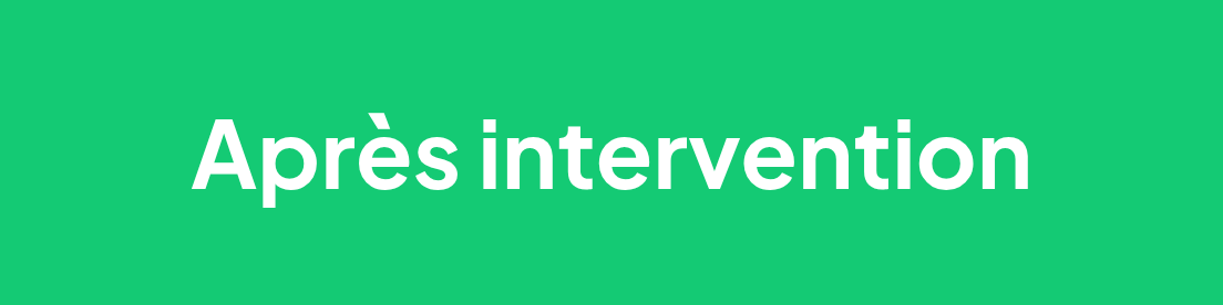 Bannière après intervention