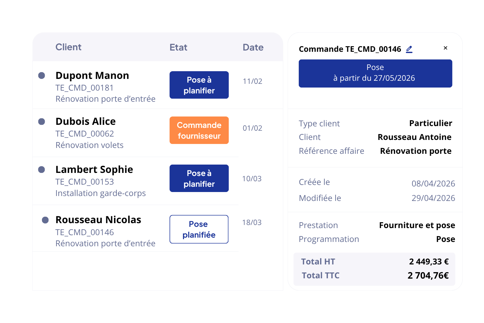 Suivi de commande optimisé - All Manager