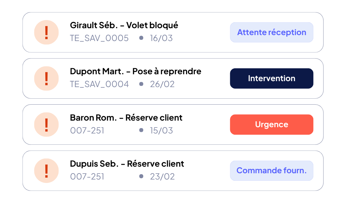 Gestion des alertes - All Manager - Menuiserie